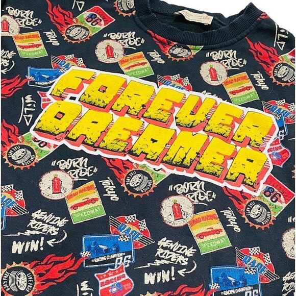 ZARA Forever Dreamer Black Print Sweatshirt - Picture 4 of 4